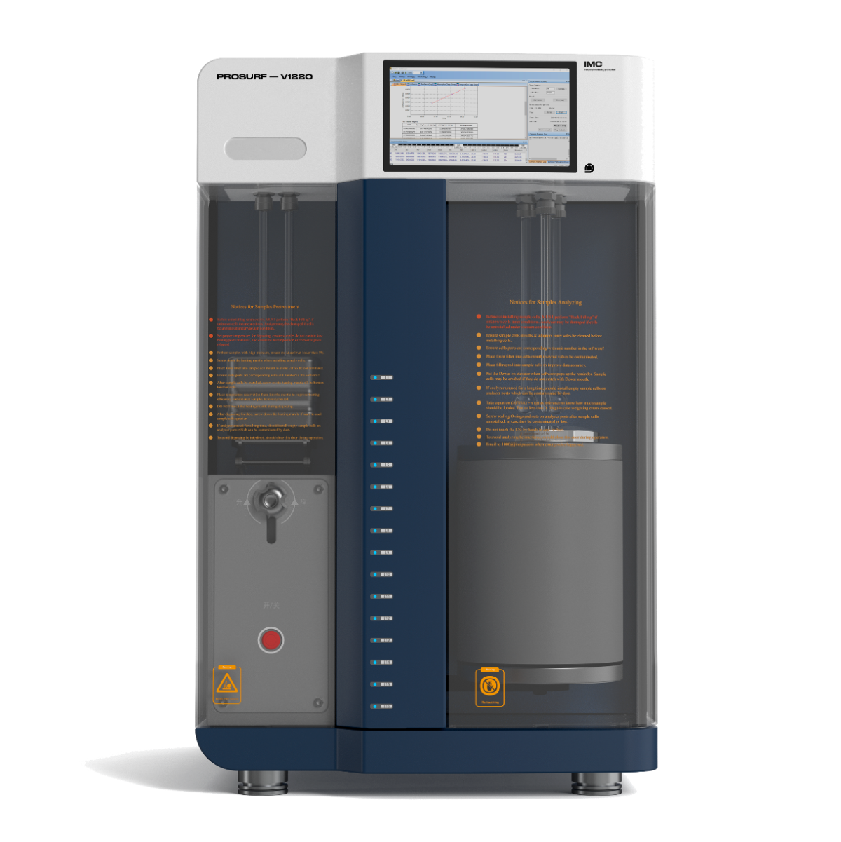 Описание Анализатор удельной поверхности и пористости IMC ProSurf-V 1220 Описание Анализатор удельной поверхности и пористости IMC ProSurf-V 1220